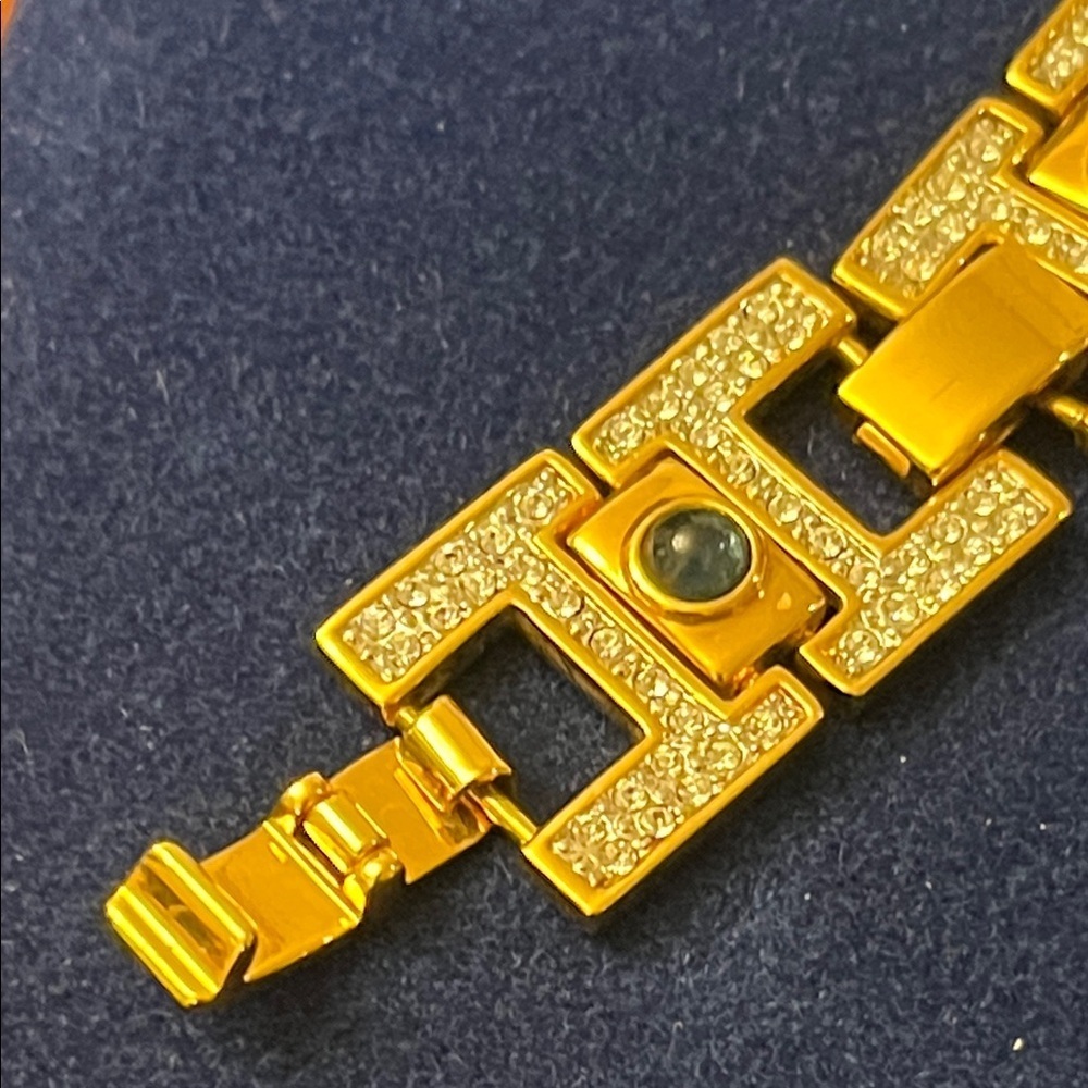 Vintage Camrose & Kross JBK Swarovski Crystal Gold Plated Tennis Bracelet 8” - Picture 4 of 13